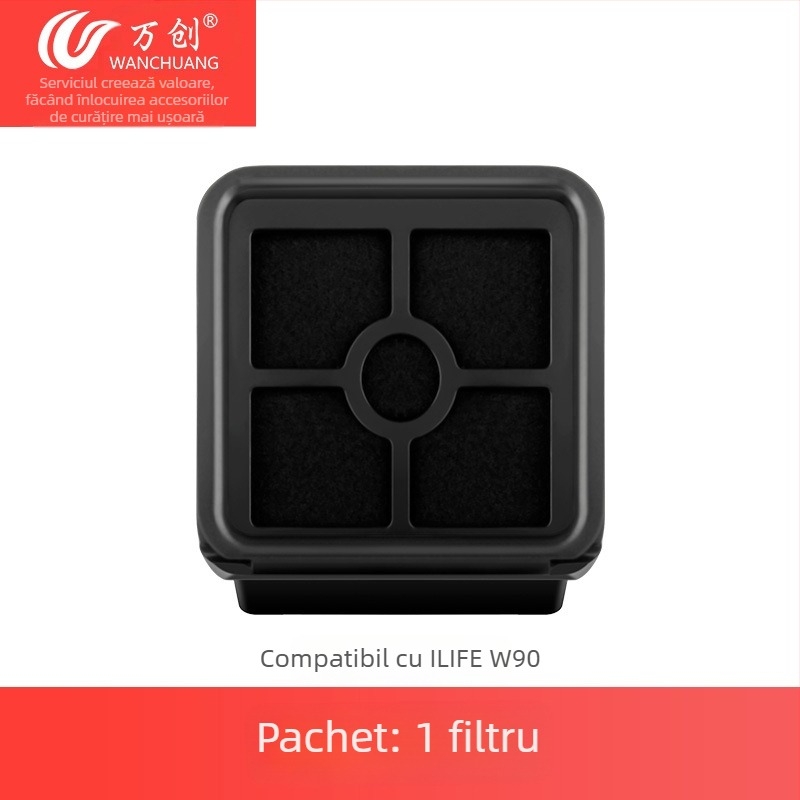 Wanchuang este potrivit pentru accesoriile mașinii de spălat ILIFE W90, peria cu rolă, elementul filtrant, consumabilele filtrului în stoc hepa