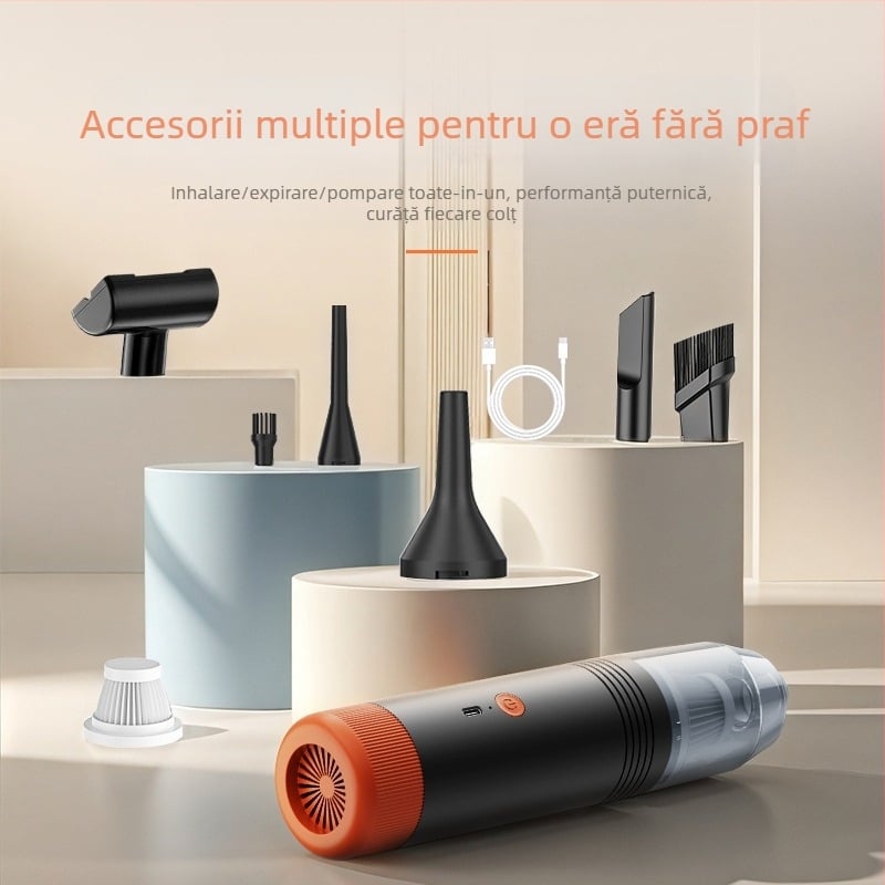 Aspirator auto multifuncțional transfrontalier direct din fabrică, cu încărcare wireless, aspirator portabil auto de uz casnic