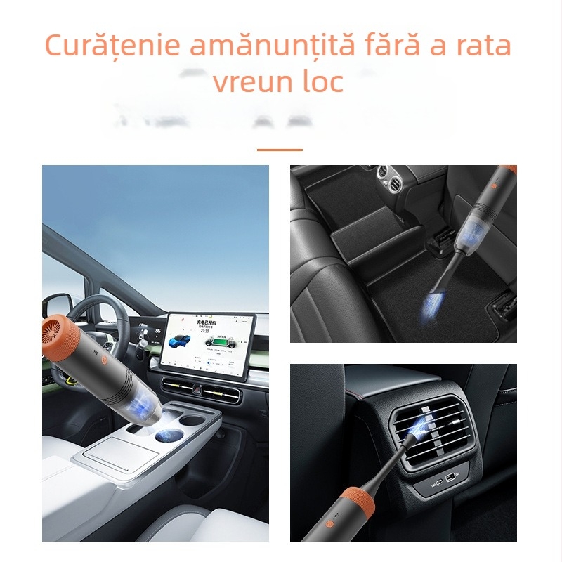 Aspirator auto multifuncțional transfrontalier direct din fabrică, cu încărcare wireless, aspirator portabil auto de uz casnic