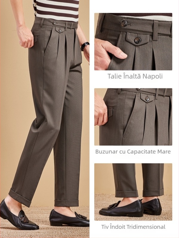 [Anti-rid] Pantaloni Western pentru bărbați, rochie 2025 primăvara și vara, noi pantaloni lungi de afaceri pentru bărbați, drepți, ușor de întreținut, pantaloni eleganți pentru bărbați