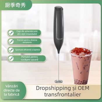Spumator electric de lapte transfrontalier nou, bătător de ouă, mixer, bătător mic de ouă, tel de mână, instrument pentru prăjituri cu cafea