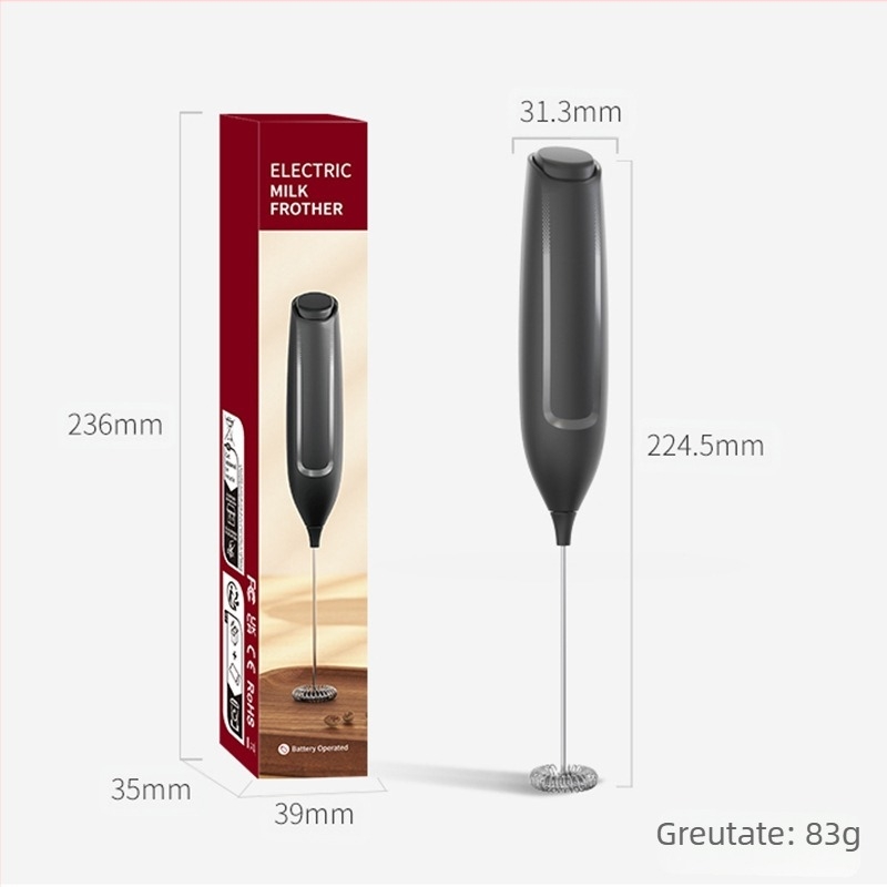 Spumator electric de lapte transfrontalier nou, bătător de ouă, mixer, bătător mic de ouă, tel de mână, instrument pentru prăjituri cu cafea