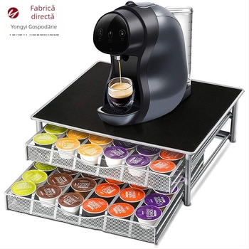 Sertar pentru capsule Duoqu Kusi, sertar de depozitare cu două straturi, suport pentru capsule de cafea, 72 de boabe, fabrica Yongyi, furnizat transfrontalier