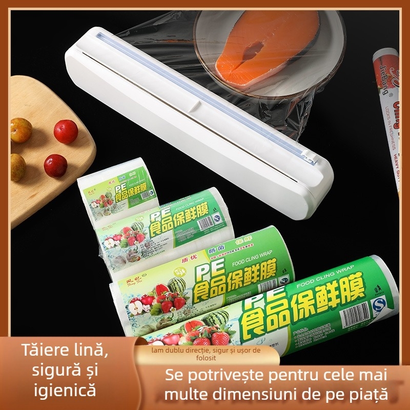 Ventuză folie plastică tăietor folie plastic bucătărie etanșare de unică folosință ambalare reglabilă ventuză cutie de tăiere