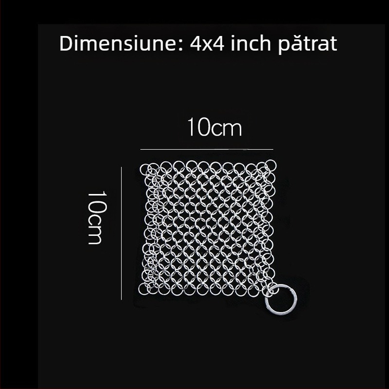 Plasă de spălat oală de bucătărie, perie de curățare cu bile pentru oală, lanț, sârmă din oțel inoxidabil 316, perie de curățare cu bile pentru oală, perie de spălat vase