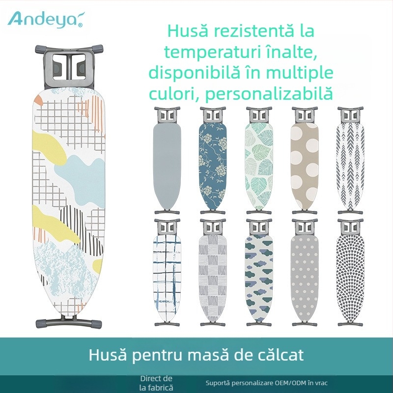 Producătorul furnizează husă pentru masă de călcat placată cu argint, husă din pânză rezistentă la praf pentru masă de călcat, husă pentru masă de călcat rezistentă la temperaturi ridicate, vânzare transfrontalieră personalizată