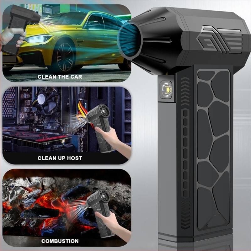 2025 portabil violent Turbofan mini iluminat camping în aer liber 130000 turație mare viteză suflantă de praf portabilă
