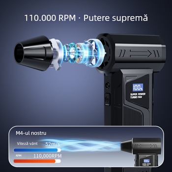 Iulie 2025 Nou ventilator turbo violent, ventilator violent, suflantă de praf, aspirator portabil auto