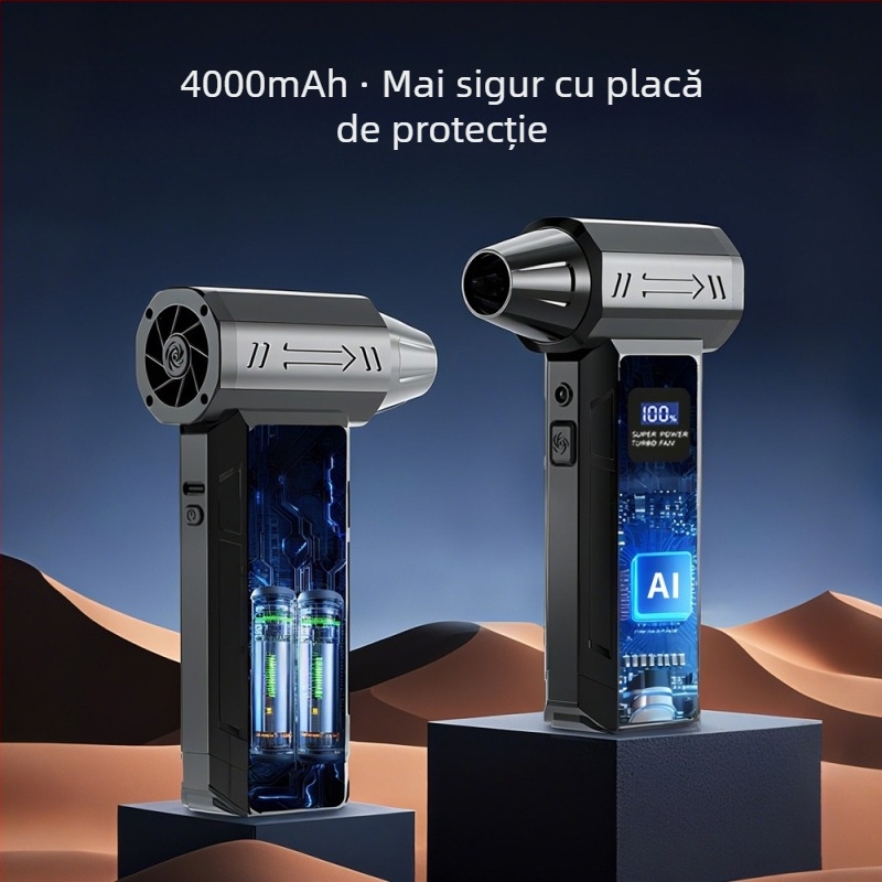 Iulie 2025 Nou ventilator turbo violent, ventilator violent, suflantă de praf, aspirator portabil auto