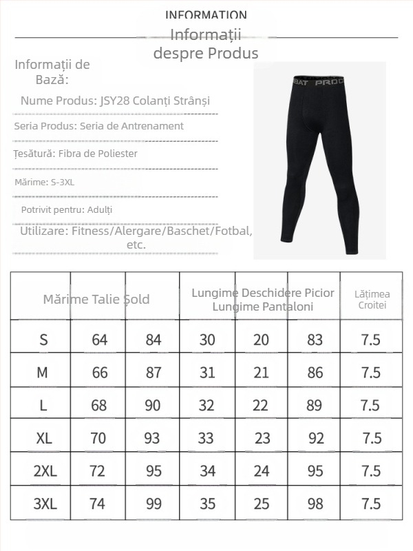Pantaloni strâmți pentru bărbați, pantaloni de alergare cu nouă colanți de baschet, pantaloni elastici cu uscare rapidă, îmbrăcăminte sport, pantaloni de fitness, en-gros