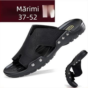 37 papuci de vară pentru bărbați, mărime mare 45 extra large 46 sandale 47 extra groase 48 lățite 49 papuci cu un singur cuvânt 50 tide 51 piele 52