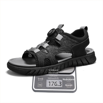 Sandale de vară pentru bărbați, super ușoare, mărime mare, 45464748, din piele de vacă, casual, cu strat superior, pentru exterior, antiderapante, pentru plajă, pantofi pentru bărbați