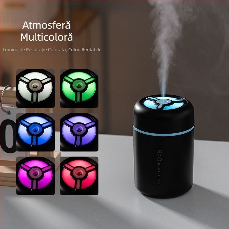Umidificator auto colorat Xd90 Mars Cannon, mic, silențios, volum mare de ceață, lumină ambientală colorată, aer condiționat acasă, cameră
