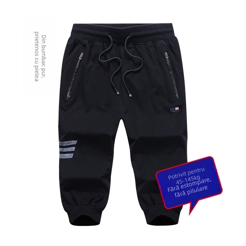 Pantaloni scurți de vară pentru bărbați, sport, casual, lejeri, cu șapte puncte, subțiri, din bumbac pur, extra mari, medii