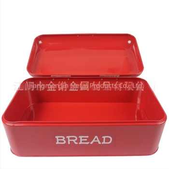 Cutie de pâine cu capac plat, mare, din metal fierbinte, sursă transfrontalieră Amazon, cutie de depozitare pentru bucătărie europeană, fabrica Jiangmen