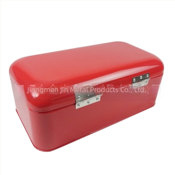 Cutie de pâine cu capac plat, mare, din metal fierbinte, sursă transfrontalieră Amazon, cutie de depozitare pentru bucătărie europeană, fabrica Jiangmen