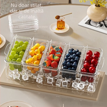 Cutie de salată de fructe transfrontalieră cu furculiță portabilă pentru păstrarea proaspetelor cutie de picnic compartiment congelator cutie de depozitare frigider de uz casnic