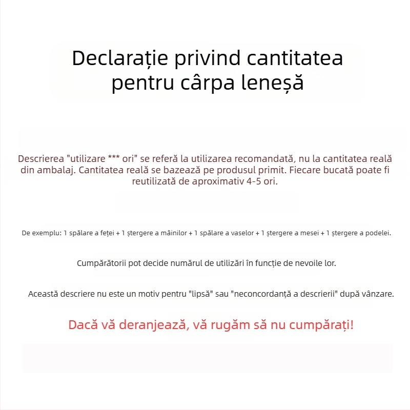 Bucătărie Lazy Rack de unică folosință umedă și uscată, lavetă de spălat vase, non-pete, absorbant de ulei, lavetă de curățare de uz casnic, en-gros