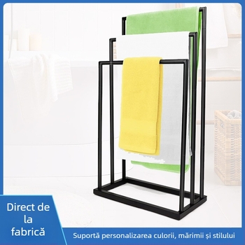 Suport de prosoape metalic simplu transfrontalier pentru podea, detașabil, pentru baie, suport de depozitare pentru prosoape