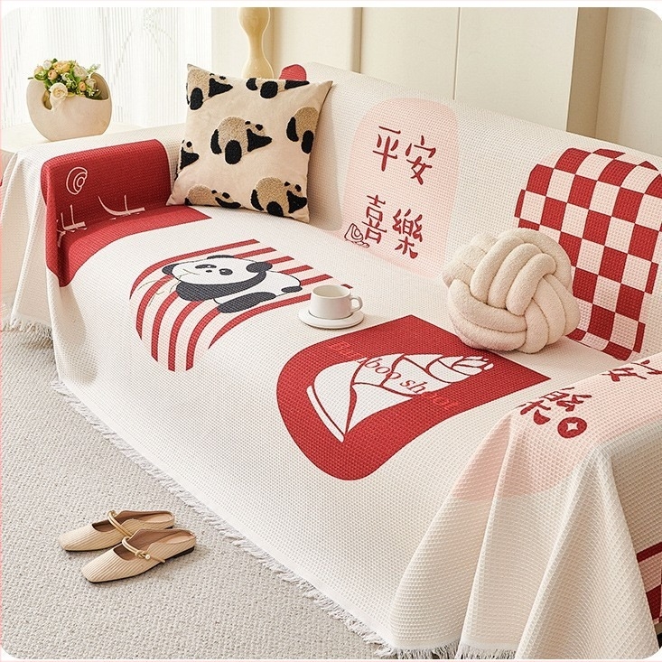 Husă de canapea Advanced Sense Four Seasons, universală, pentru canapea, din pânză, pentru toamnă și iarnă, anti-zgârieturi de pisici, pernă de canapea dintr-o singură bucată