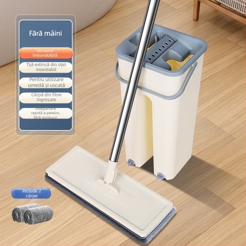 Mop de zgârieturi, lavetă de înlocuire, lavetă plată, adeziv, mop fără mâini cu cap de lavetă, mop de praf cu împingere, accesorii leneșe