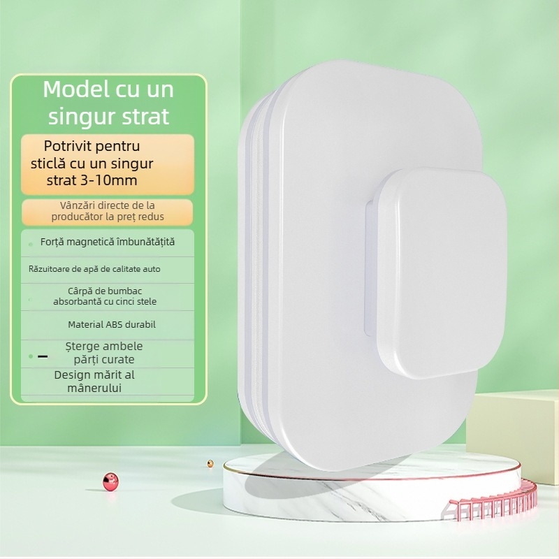 Ștergător de geam magnetic transfrontalier cu două fețe, curățător de geamuri înalt, ștergător de geam gol cu două straturi, ștergător de geam, en-gros