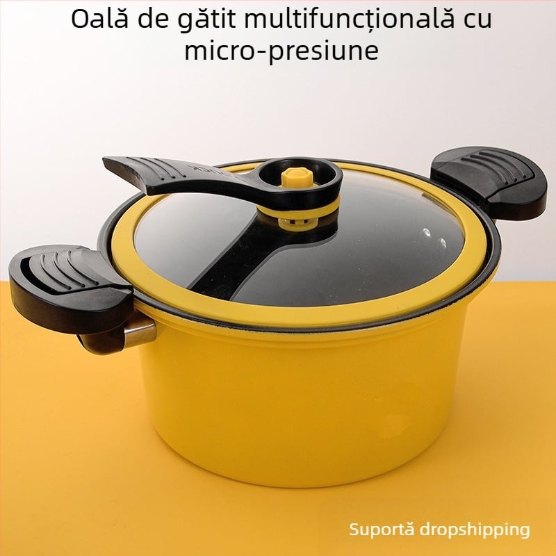 Harrow, oală sub presiune mică, stil nou, rață galbenă, oală de gătit de uz casnic, 7L, oală sub presiune pentru supă, oală sub presiune pentru supă, oală cadou