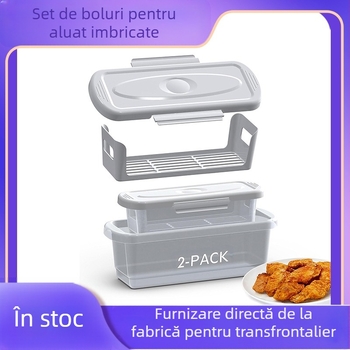 Bol de amestecare cu inele de ceapă, combinat cu produse noi transfrontaliere, poate fi pui prăjit, pește prăjit, cu capac și tavă pentru pâine.