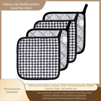 Mănuși de cuptor cu microunde rezistente la temperaturi ridicate, în carouri Amazon, mănuși de bucătărie, en-gros