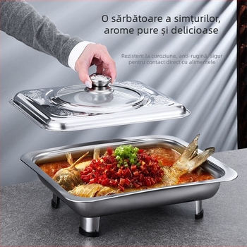 Aragaz cu patru picioare din oțel inoxidabil, bufet, aragaz pătrat, aragaz pentru pește la grătar, sticlă vizuală, detașabilă direct din fabrică, picioare combinate