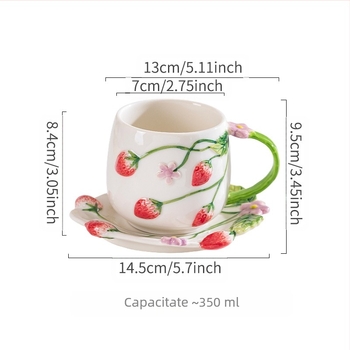 Ceașcă de cafea din ceramică pictată manual, lucrată manual, ceașcă de mic dejun colorată sub glazură, ceașcă de apă, cană, ceașcă și farfurie din ceramică cu aspect deosebit