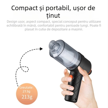 Aspirator wireless nou pentru casă și mașină, cu dublă utilizare, ușor și convenabil, design wireless, aspirare și suflare de lungă durată, aspirator cu dublă utilizare