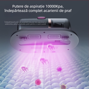 Instrument wireless pentru îndepărtarea acarienilor, aspirator de pat, de uz casnic, portabil, puternic, pentru îndepărtarea acarienilor, mașină de îndepărtare a prafului, pentru maternitate și sugari, pentru îndepărtarea acarienilor, artefacte transfronta
