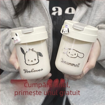 [Cumpără una, primești una gratis] Cupe casual cu capac, mini cu aspect elegant, drăguțe, compacte, portabile, pentru cupluri