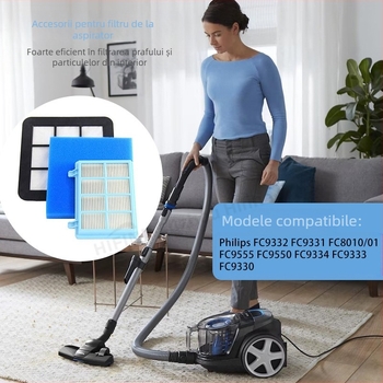Potrivit pentru accesoriile aspiratorului Philips FC9331 FC9332 FC8010 Element filtrant HEPA