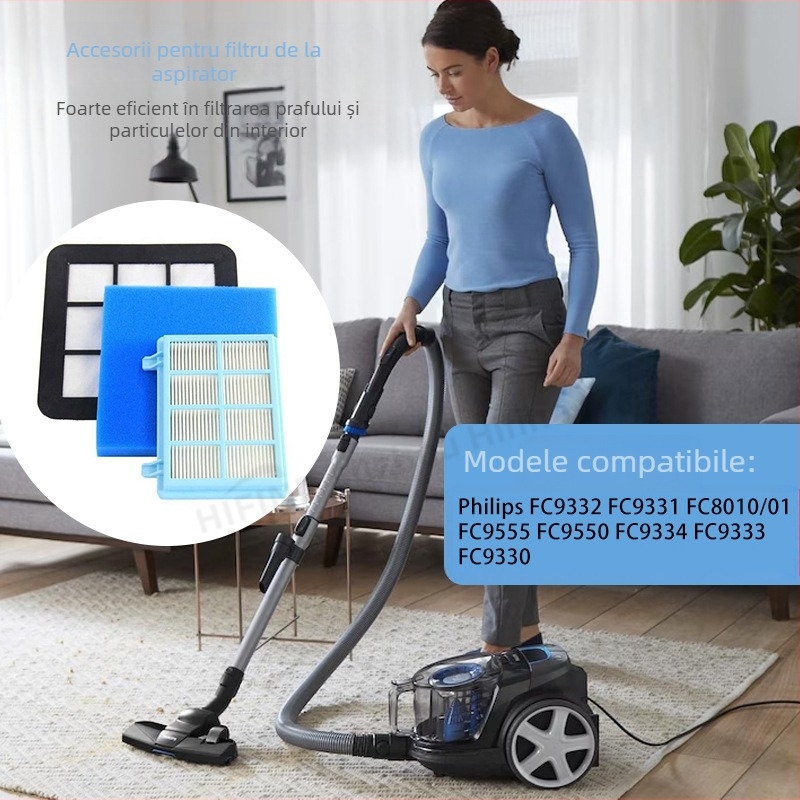 Potrivit pentru accesoriile aspiratorului Philips FC9331 FC9332 FC8010 Element filtrant HEPA