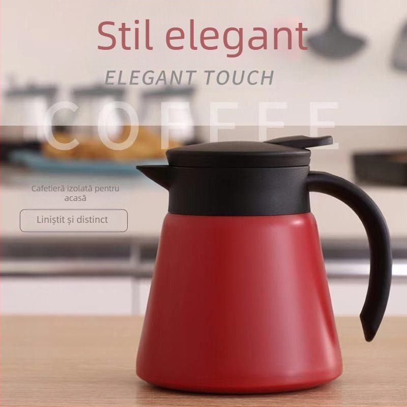 Noua cafetieră izolatoare din oțel inoxidabil 304, ceainic portabil creativ, ceainic cu vid, sticlă de apă caldă pentru birou mic, en-gros
