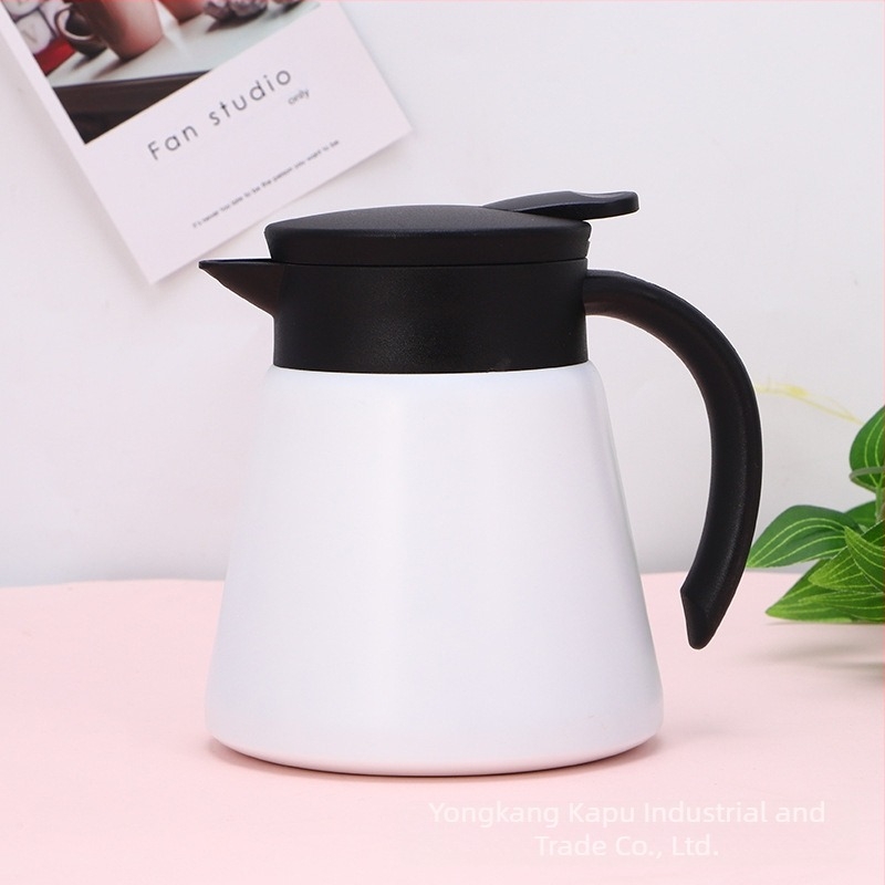 Noua cafetieră izolatoare din oțel inoxidabil 304, ceainic portabil creativ, ceainic cu vid, sticlă de apă caldă pentru birou mic, en-gros