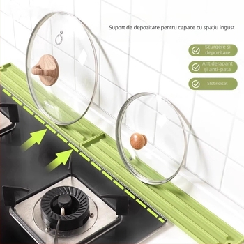 Bucătărie silicon capac oală covoraș îngust margine antiderapantă covoraș de plasare de uz casnic covoraș de aragaz rezistent la temperaturi ridicate izolație covoraș de depozitare covoraș de depozitare