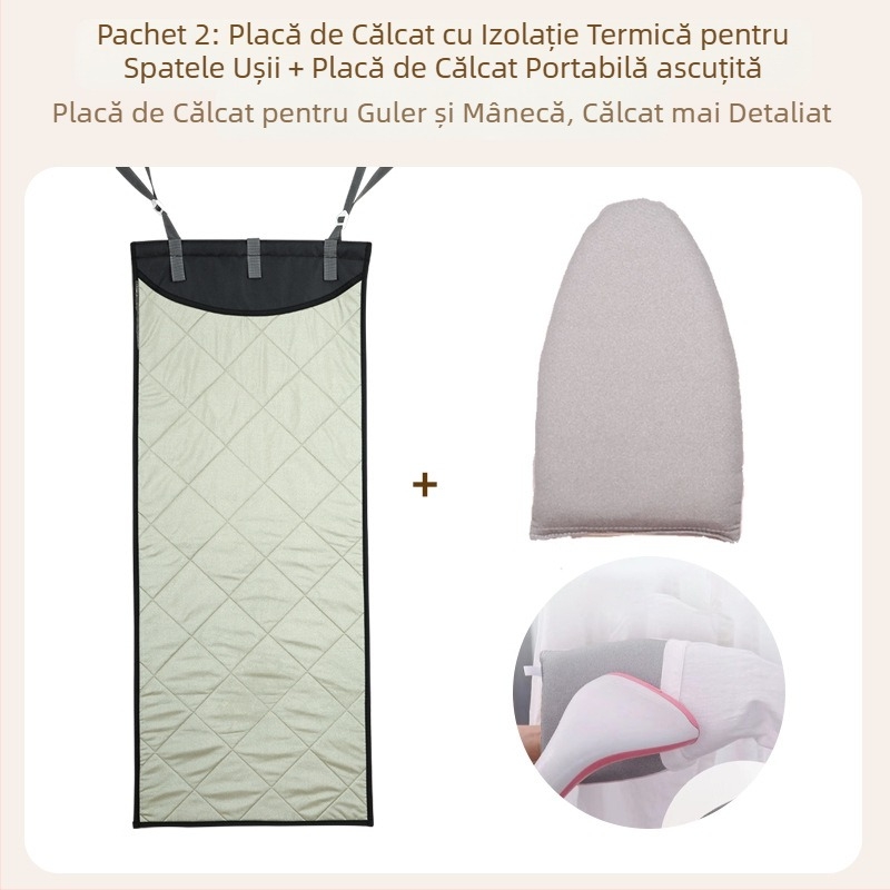 Saltea de călcat pliabilă, pliabilă, cu izolație caldă, pentru uși, agățat, portabil, masă de călcat