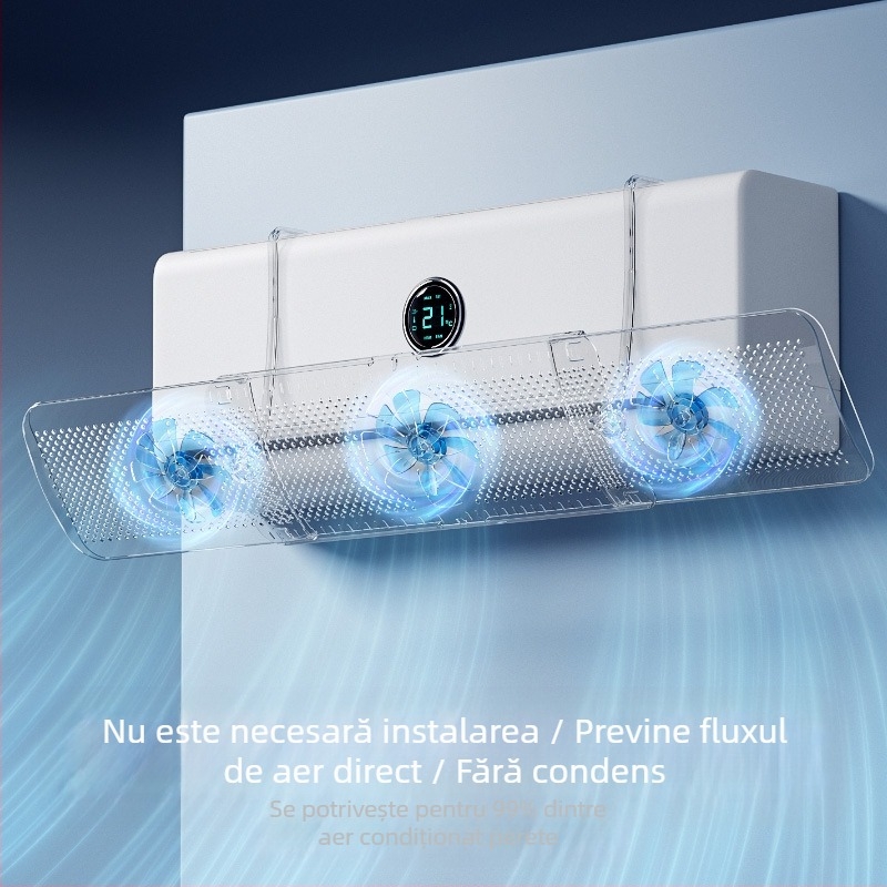 Parbriz de aer condiționat fără perforare agățat deflector de aer anti-suflu direct de uz casnic montat pe perete, deflector de evacuare a aerului condiționat, en-gros