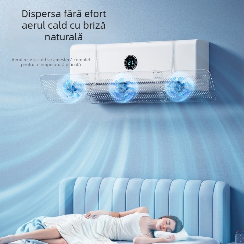 Parbriz de aer condiționat fără perforare agățat deflector de aer anti-suflu direct de uz casnic montat pe perete, deflector de evacuare a aerului condiționat, en-gros