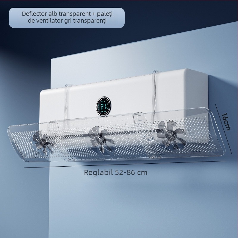 Parbriz de aer condiționat fără perforare agățat deflector de aer anti-suflu direct de uz casnic montat pe perete, deflector de evacuare a aerului condiționat, en-gros