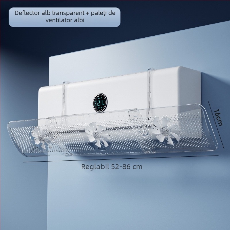 Parbriz de aer condiționat fără perforare agățat deflector de aer anti-suflu direct de uz casnic montat pe perete, deflector de evacuare a aerului condiționat, en-gros