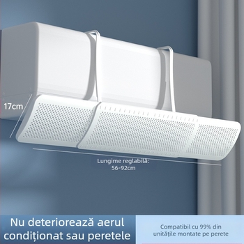 Parbriz pentru aer condiționat, anti-suflare directă, deflector de evacuare a aerului pentru aer condiționat fără instalare, deflector de vânt, deflector universal montat pe perete, en-gros