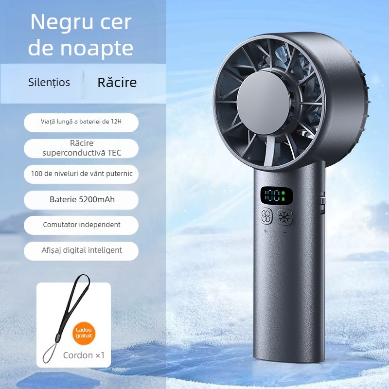 2025 nou ventilator portabil de refrigerare Ice Mute cu 100 de viteze, ventilator de mare viteză, mini ventilator portabil USB