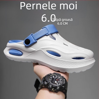 Saboți transfrontalieri pentru bărbați, Modă de vară, Îmbrăcăminte sport cu talpă groasă, Papuci cu vârfuri până la vârf, Livrare directă