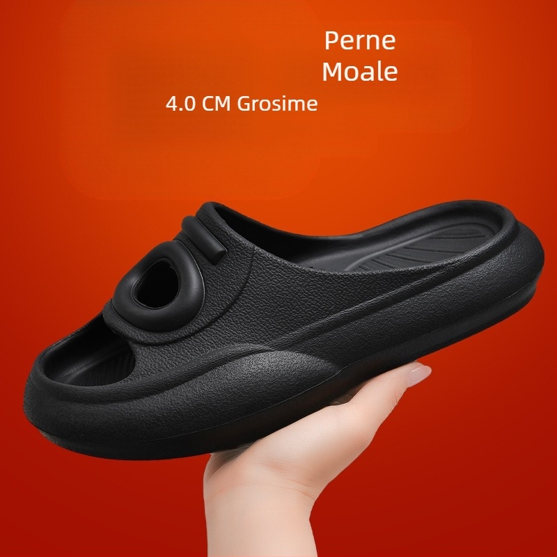 Papuci de plajă alb-crem cuplu de celebrități de pe internet, noi papuci de plajă casual cu ochi mari din cauciuc și plastic, fără gust, cu senzație de bălegar, de om de astronaut