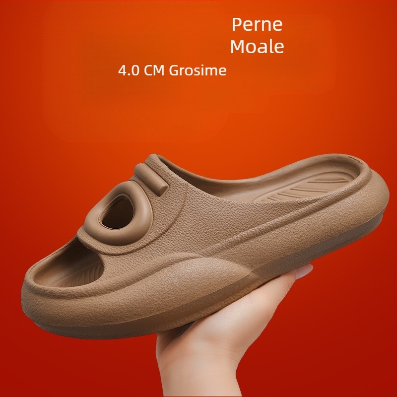 Papuci de plajă alb-crem cuplu de celebrități de pe internet, noi papuci de plajă casual cu ochi mari din cauciuc și plastic, fără gust, cu senzație de bălegar, de om de astronaut