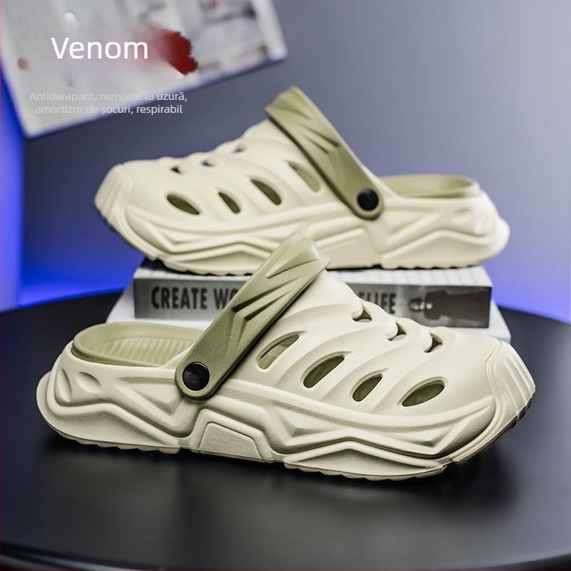 Pantofi sport Cross-Border Croc pentru bărbați, îmbrăcăminte de vară antiderapantă, 2025, sandale de plajă în stil coreean pentru bărbați, producător en-gros